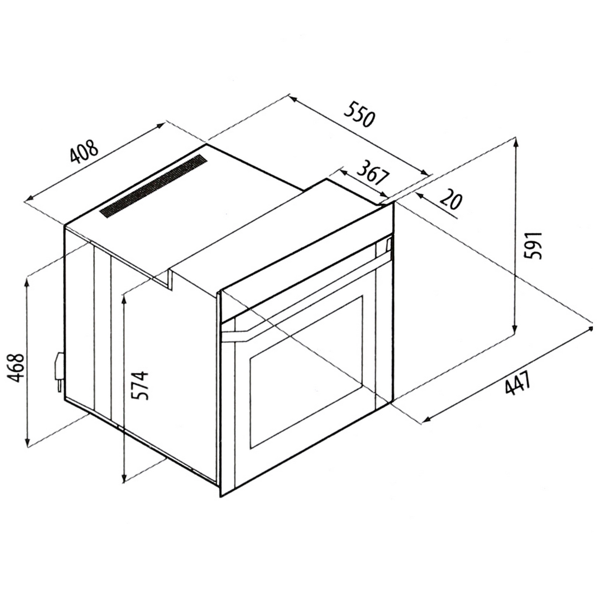 8161375 Электрический духовой шкаф KRONA Corrente 45 BL черный KRONA1 STDN-0038885 - Вид №10