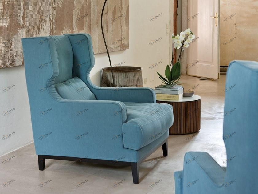 Porada Кресло Bergere обитое тканью Iron sun-id-1442841