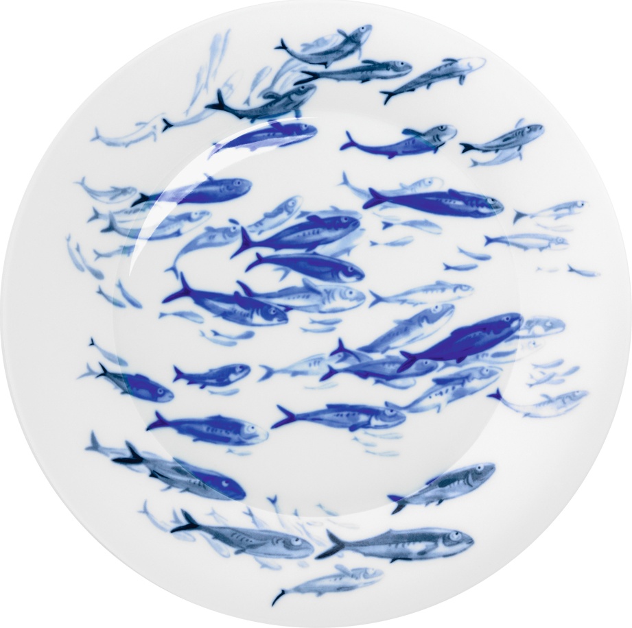 10577455 Hering Berlin Тарелка подстановочная Hering Berlin "Косяк рыб" "Океан" 32см Фарфор 