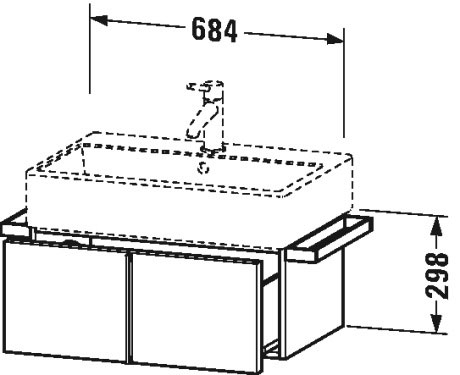 VA612605252 Vero Air Тумбочка подвесная Европейский дуб, декор Duravit - Вид №1