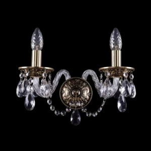 Бра Bohemia Ivele 1610/2/GB BOHEMIA IVELE СВЕЧА 077392 Золото;прозрачный