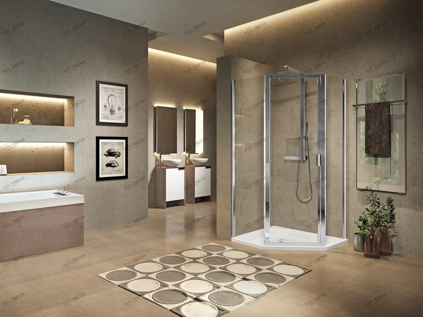 NOVELLINI Душевой уголок угловой с распашной дверцей Lunes 2.0 sun-id-1487442