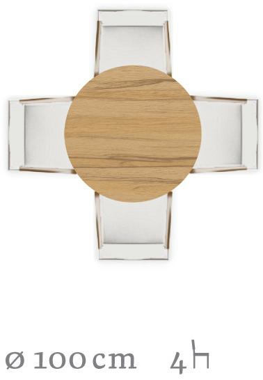 Casala Круглый журнальный столик с основанием 4 звезды Temo 6945-03 - Вид №6