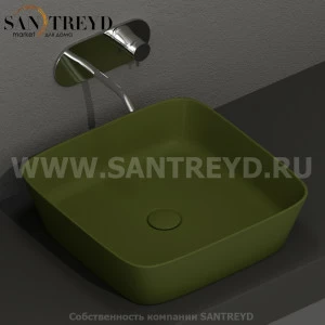 460111 Накладная раковина на столешницу  квадратная Kerasan Nolita