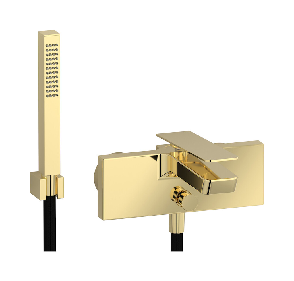 Встроенный смеситель для душа в комплекте с душевым гарнитуром. WE ARE IB k3250ii Pale Gold K3