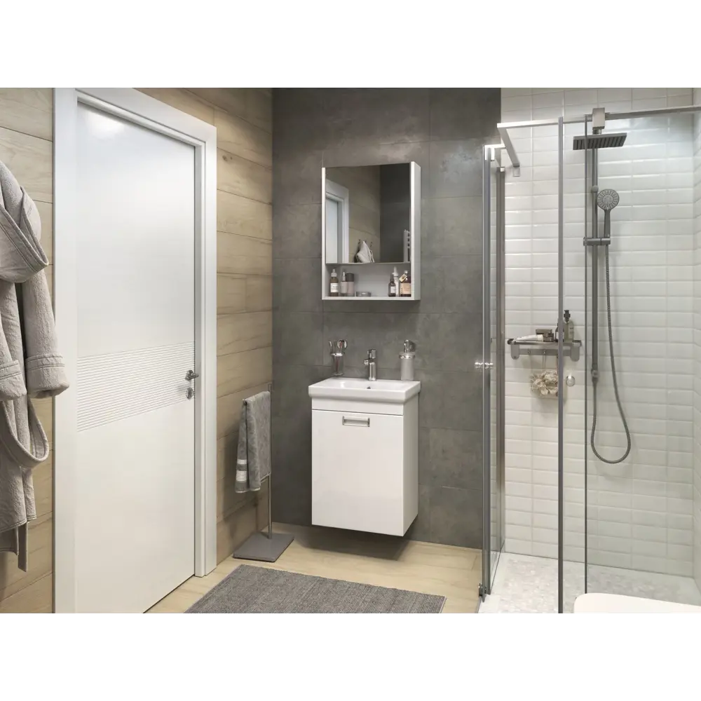 Зеркальный шкаф VIGO Milk 002 для ванной с доводчиком 89359109 STLM-0989758 - Вид №7