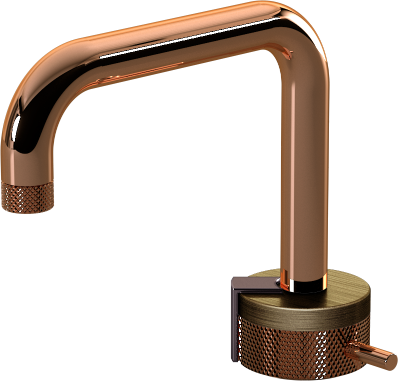 E-11500-R1VBB-L2OX-RG Однорычажный прогрессивный смеситель для раковины - излив 15,3см GRAFF MOD+