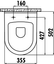TP325-11CB00E-NA00 DEKOR ЗОЛОТО КРУГИ Унитаз подвесной Creavit  - Вид №5