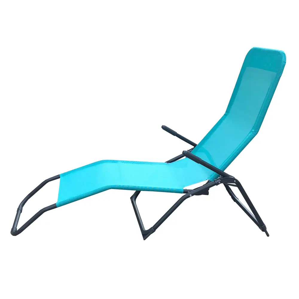 Шезлонг складной Naterial Fiesta 142x60x99 см сталь/ текстилен мятный 82575555 STLM-2143659 Santreyd  - Вид №5