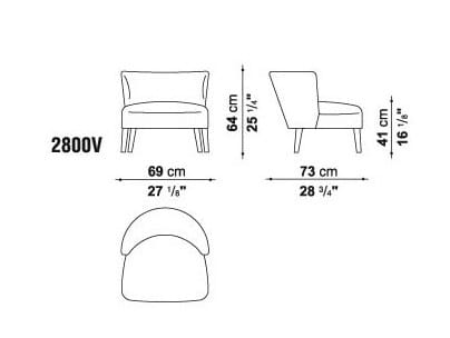 Кресло с подлокотниками Maxalto ARCH-00080768 - Вид №3