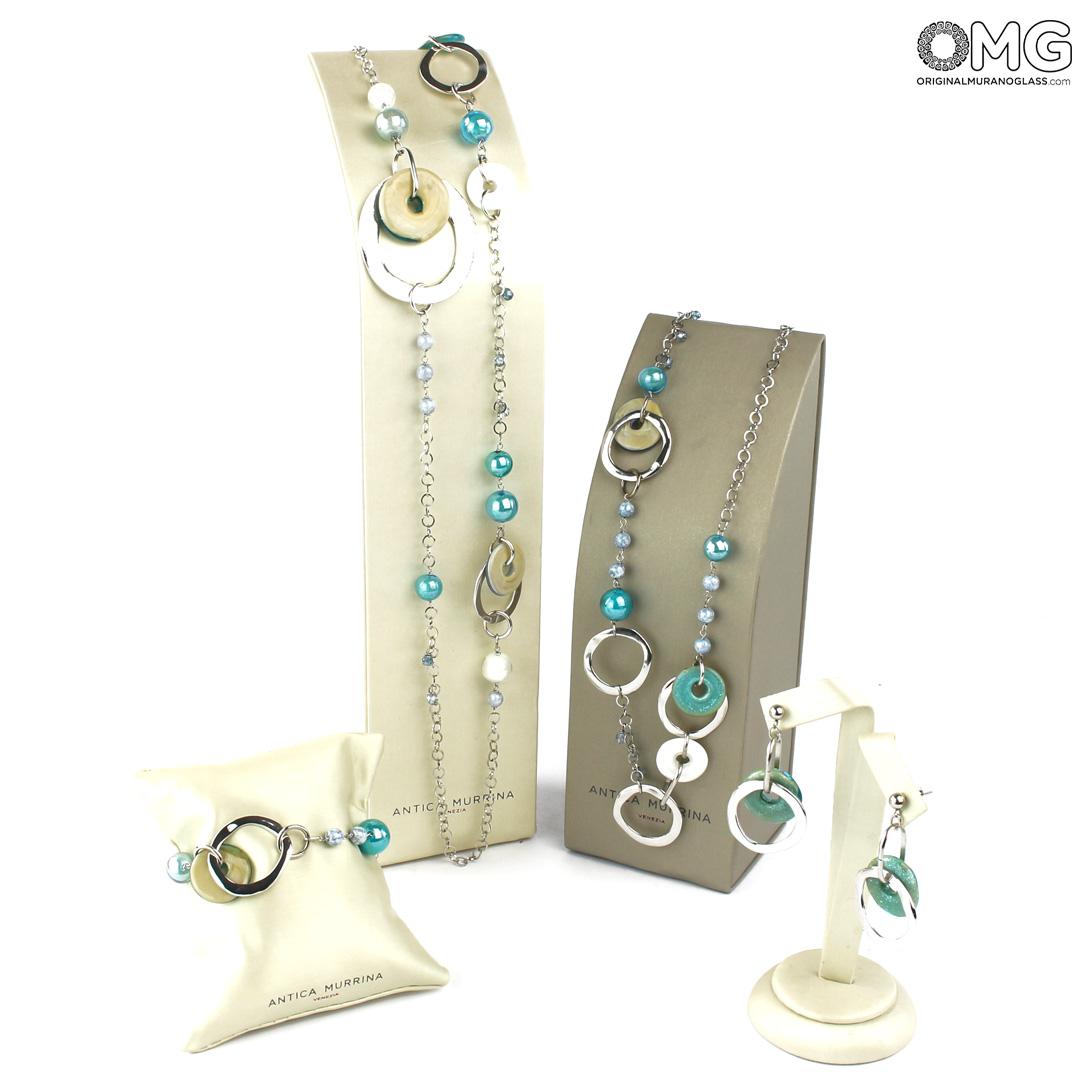 3826 ORIGINALMURANOGLASS Набор украшений Нинфея - Коллекция Antica Murrina - муранское стекло OMG  см  - Вид №1