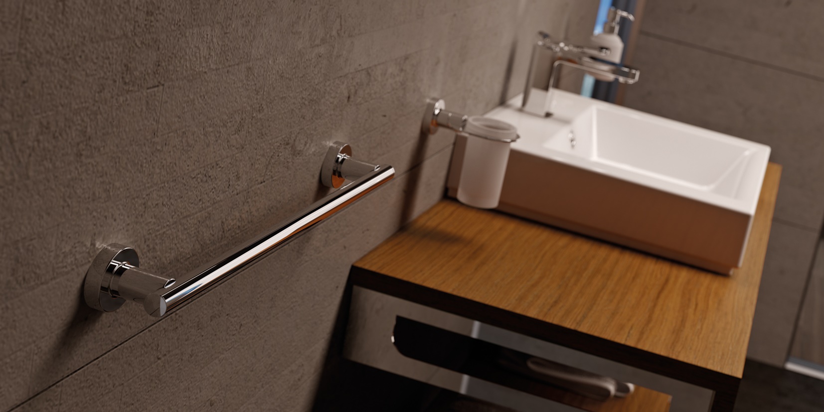 Sonia Полотенцедержатель 300 мм Tecno Project Хром 116799 - Вид №1