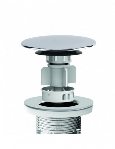 122900 000 00  Универсальный слив Cut & Click для умывальника, с фиксированным или фиксированным клапаном, переключаемый, h. 100 мм, хром Valentin Хром  - Вид №5