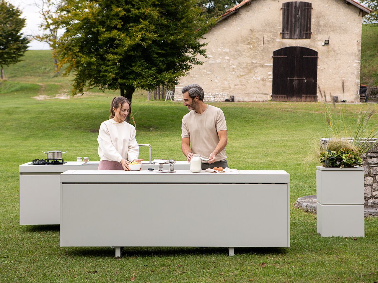 Моноблочная уличная кухня с газовым барбекю Fògher AGHER ARCH-00018179 - Вид №3