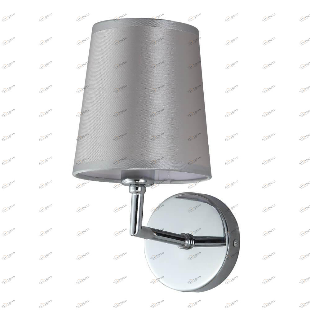 Бра металлическое с абажуром серебряное Azul Chrome AZUL AP1 CRYSTAL LUX AZUL 00-3930384 Серебро 