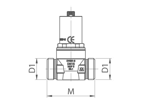 Утопленный газовый запорный кран с внешним рычагом TECO ARCH-00097173 - Вид №5