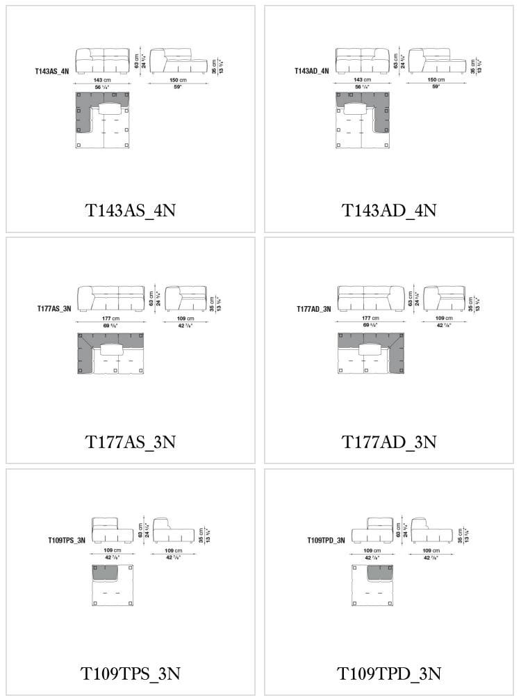 Секционный диван из ткани B&B Italia Tufty-Too ARCH-00095690 - Вид №12