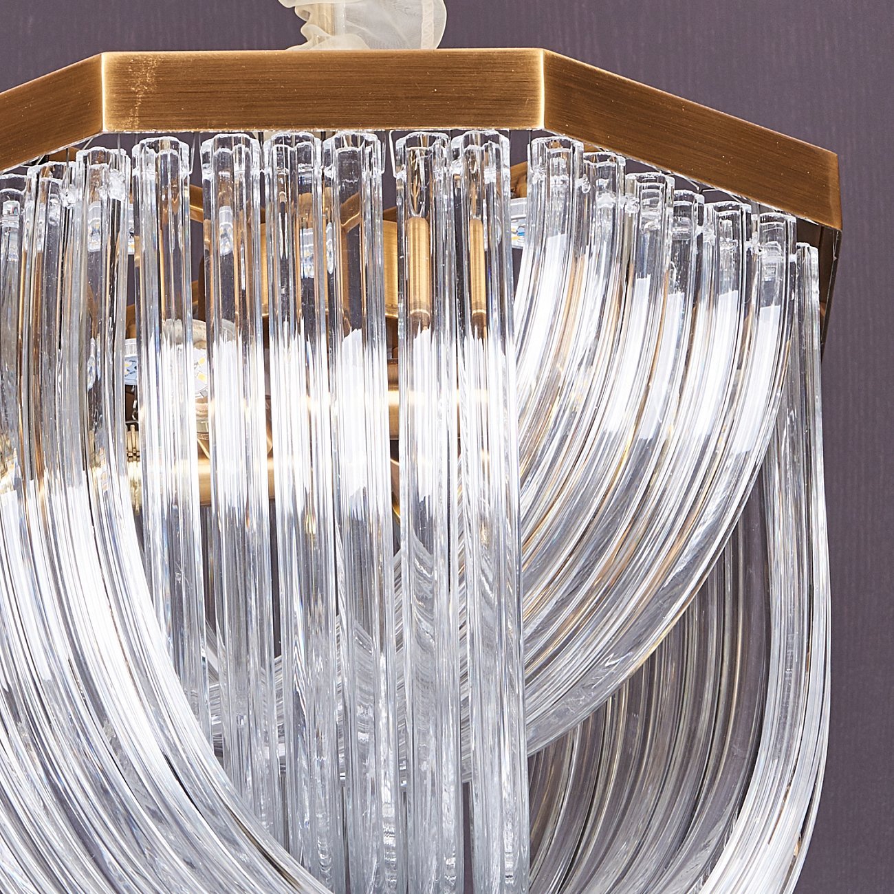 Подвесной светильник Murano L4 brass от Delight Collection A001 L4 DELIGHT COLLECTION ДИЗАЙНЕРСКИЕ 243937 Прозрачный;золото  - Вид №2