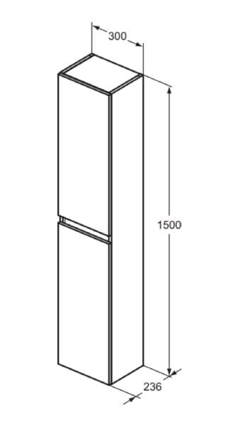 Деревянная подвесная колонна для ванной комнаты с дверями Ideal Standard SMART ARCH-00062302 - Вид №2