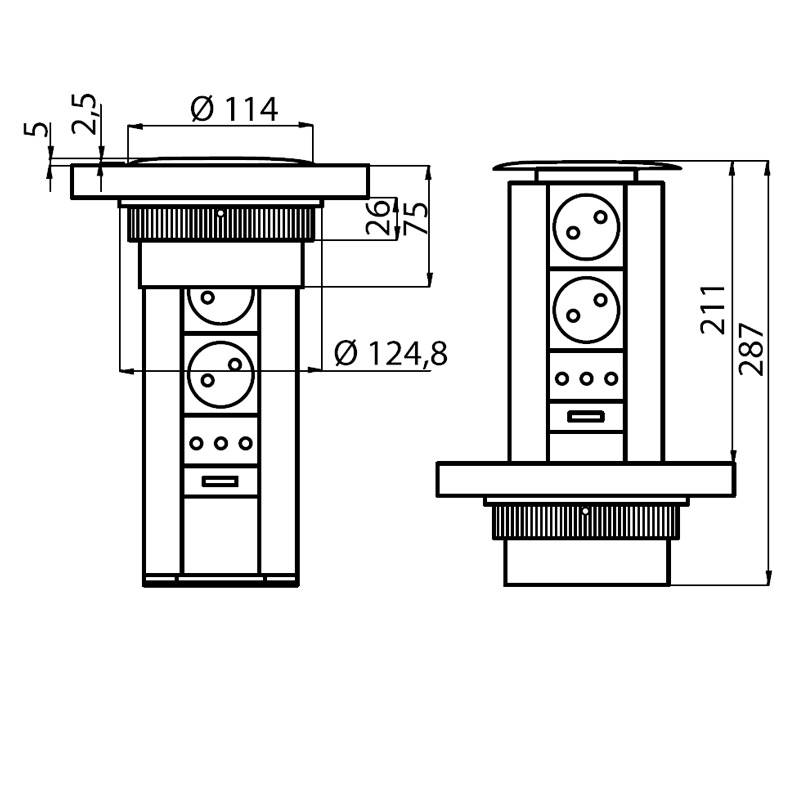 8000011 Totem4 нержавеющая сталь 8000 011 Fosterspa  - Вид №1