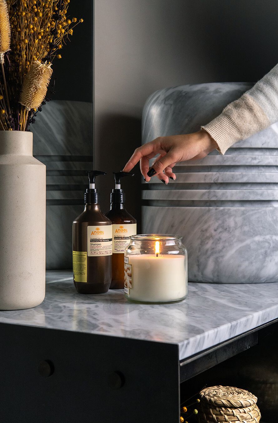 Круглая раковина из серого мрамора Maami Home EME ARCH-00099620 - Вид №5