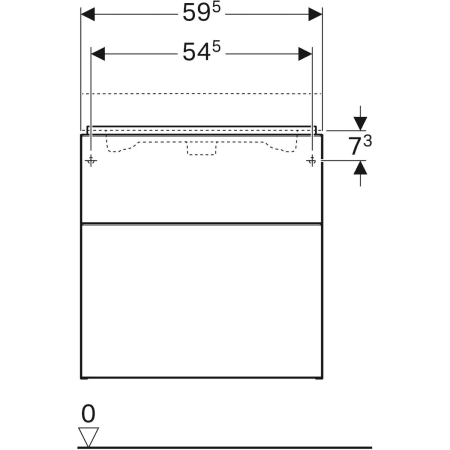 841391000 Шкафчик для раковины Geberit iCon, с двумя выдвижными ящиками Geberit  - Вид №22