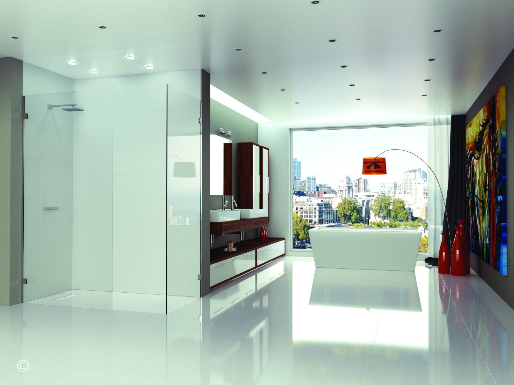 Душевая перегородка GWA1300 Merlyn Arysto Ten Хромированный 