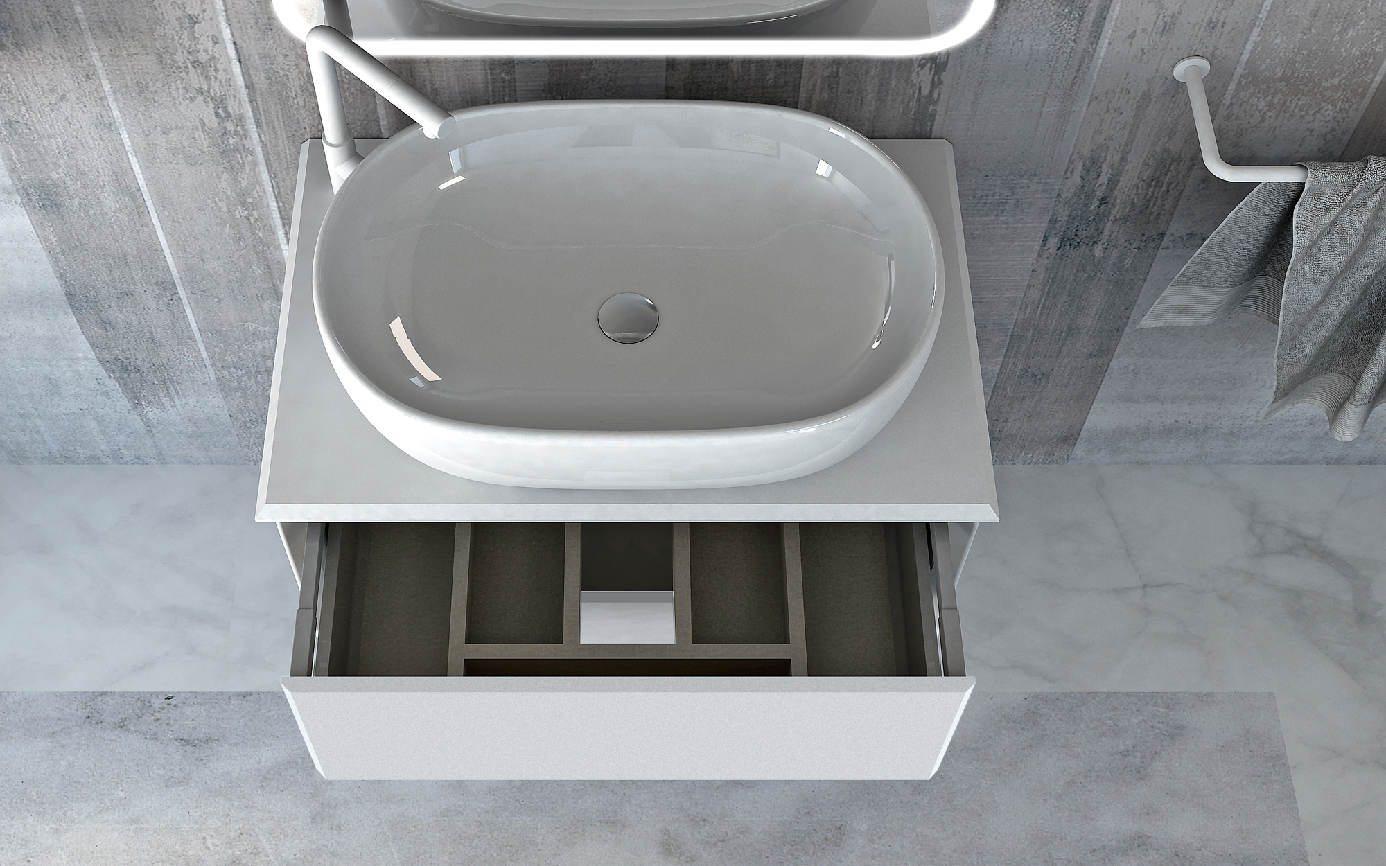 Мебель для ванной CEZARES BELLAGIO 70 Bianco Opaco - Вид №2