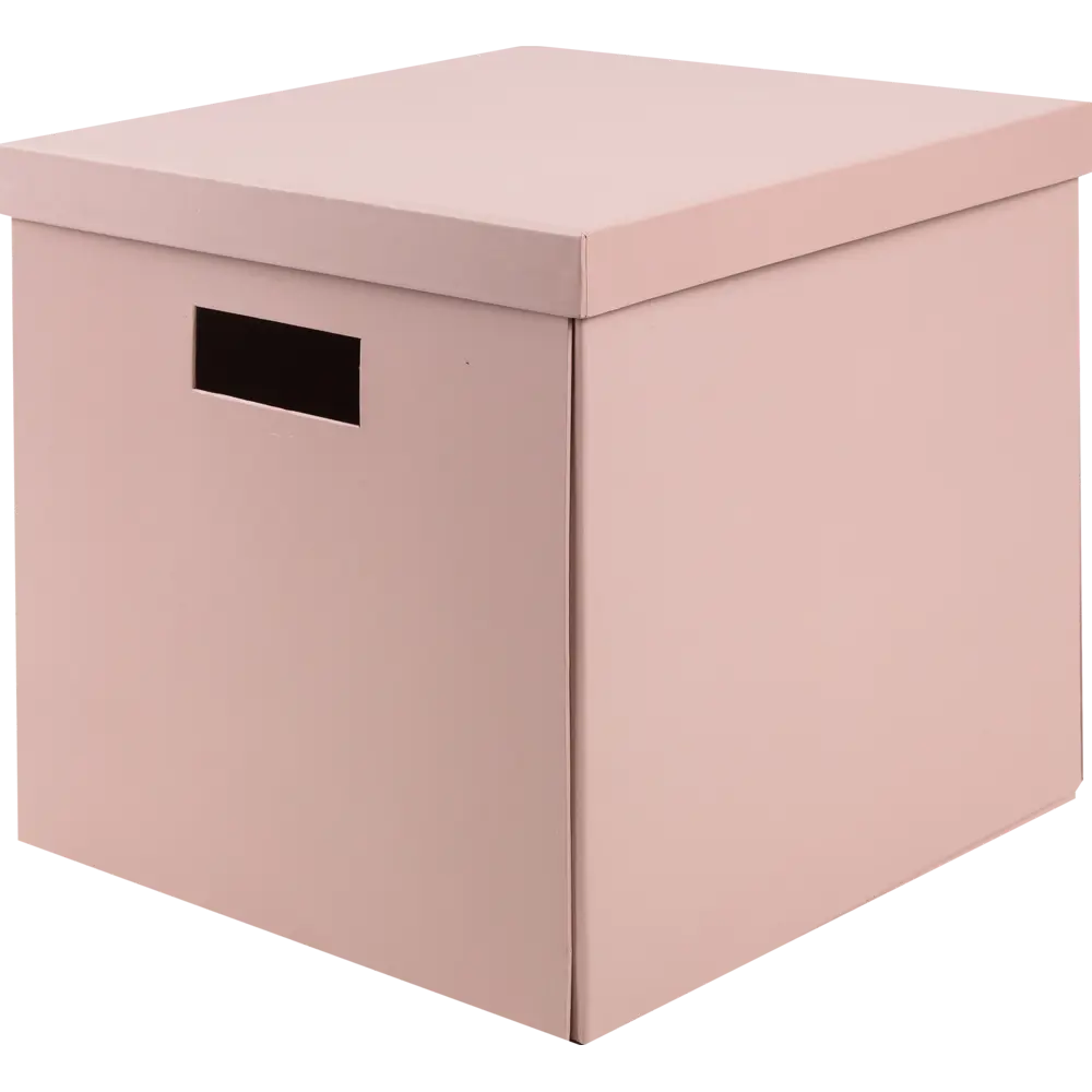 Коробка складная 31x31x30 см картон цвет розовый STORIDEA STLM-2163873