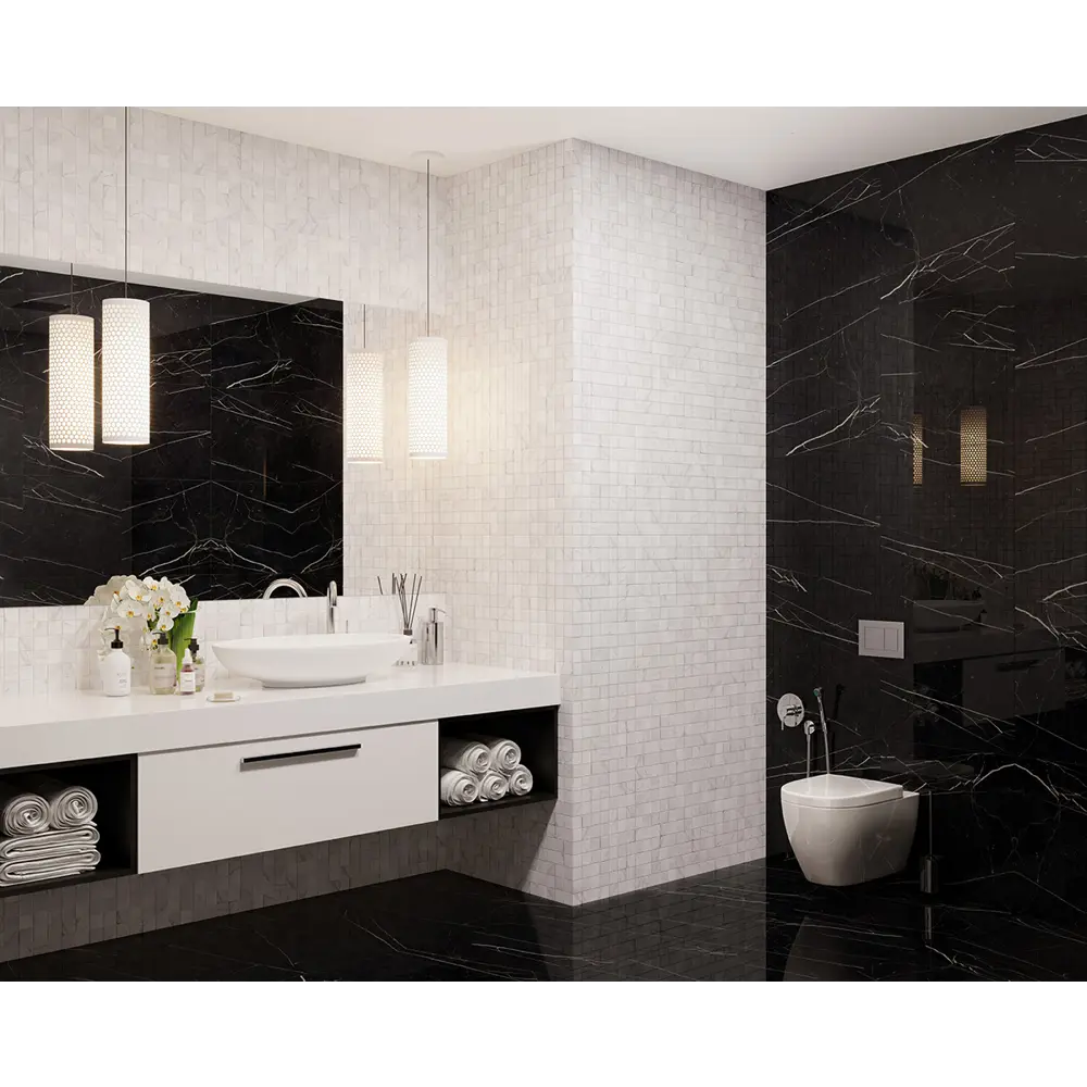 INCOLOR Madison - Полированный керамогранит 60×60 см в глубоком черном цвете 83762994 STLM-0044424 - Вид №5