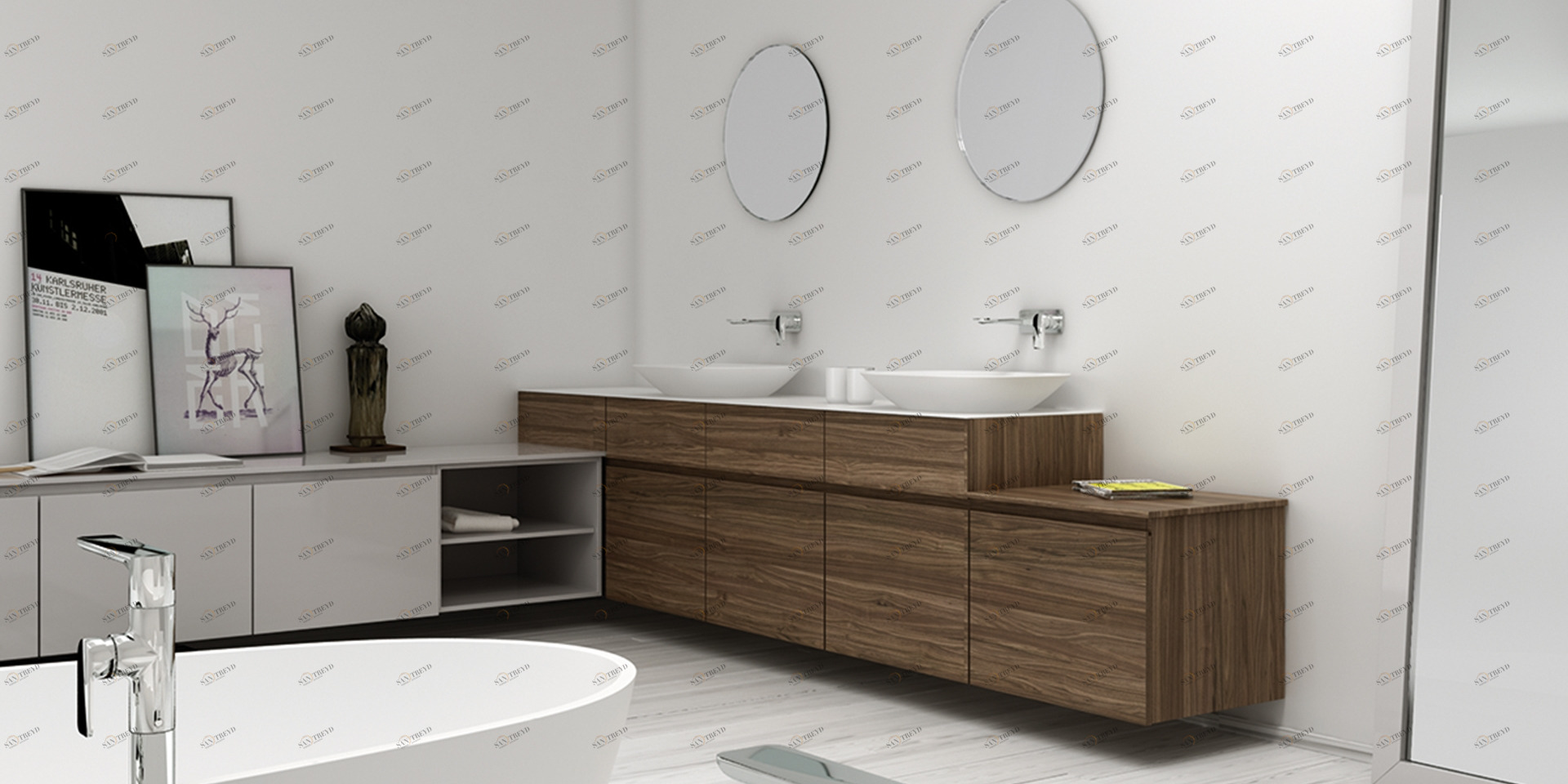 Модуль с 2 ящиками ST706 Inbani Strato