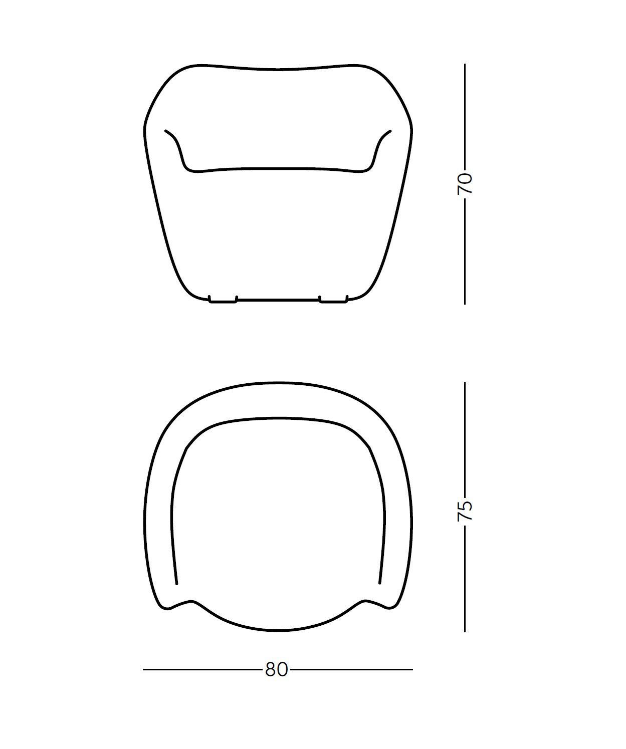 Полиэтиленовое садовое кресло с подлокотниками SLIDE Reborn ARCH-00072588 - Вид №10
