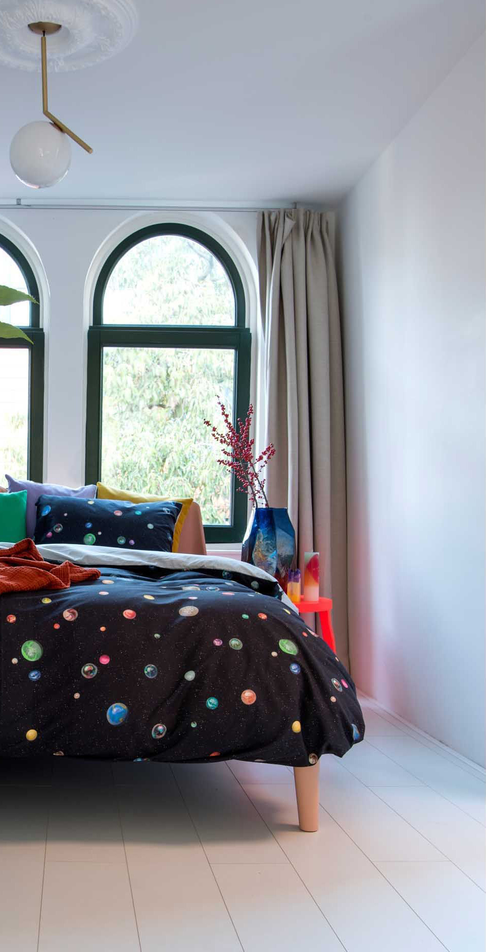 Детское постельное белье односпальное "Космос" 150х200 см SNURK  335457 Черный  - Вид №3