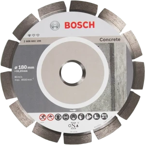 Диск алмазный по бетону Bosch Standard for Concret 2608602199 сегментный 180x22.2x2.2 мм 82388346 STLM-2168334