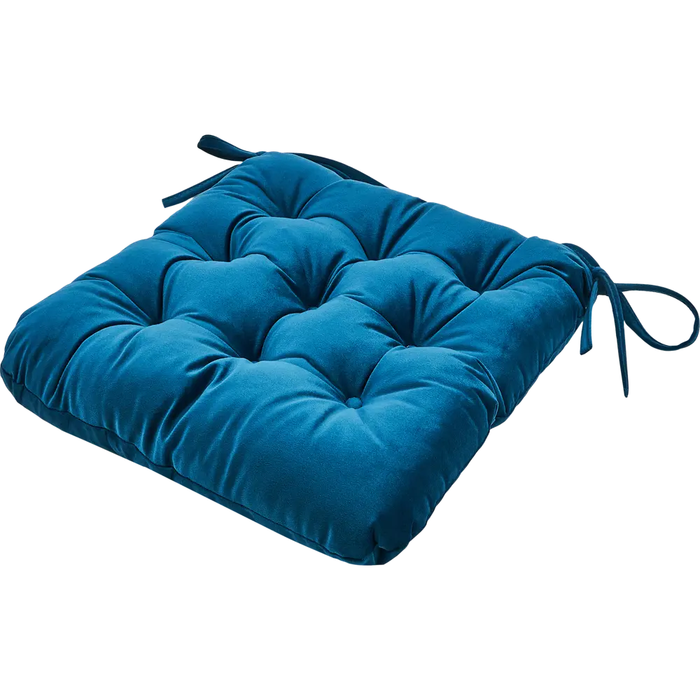 Подушка для стула Linen Way Ibiza 1 в бирюзовом бархате 40×36 см 89337720 STLM-1563424 - Вид №1