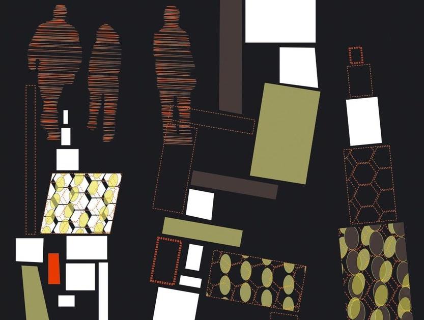 Wall&decò Геометрический Contemporary wallpaper 2010 sun-id-1510771 - Вид №1