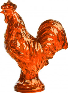 10595784 Cristal de Paris Фигурка Cristal de Paris "Петух" 4,5х5,5см (янтарная) Хрусталь