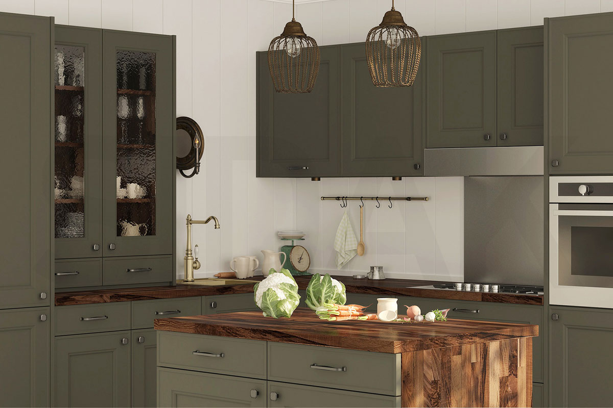 Фасады для кухни Модерн Фрезеровка «Николь» Раф №551 SIDAK SIST2960-6444 - Вид №1