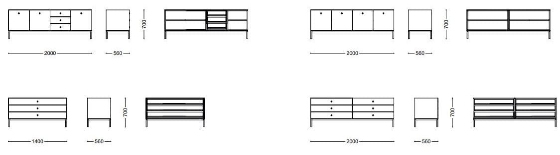 Комод из ясеня Porro оффшор ARCH-00008342 - Вид №1