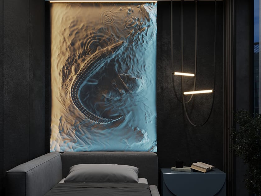 Трехмерная декоративная гипсовая панель WallDeco CROCODILE ARCH-00080656