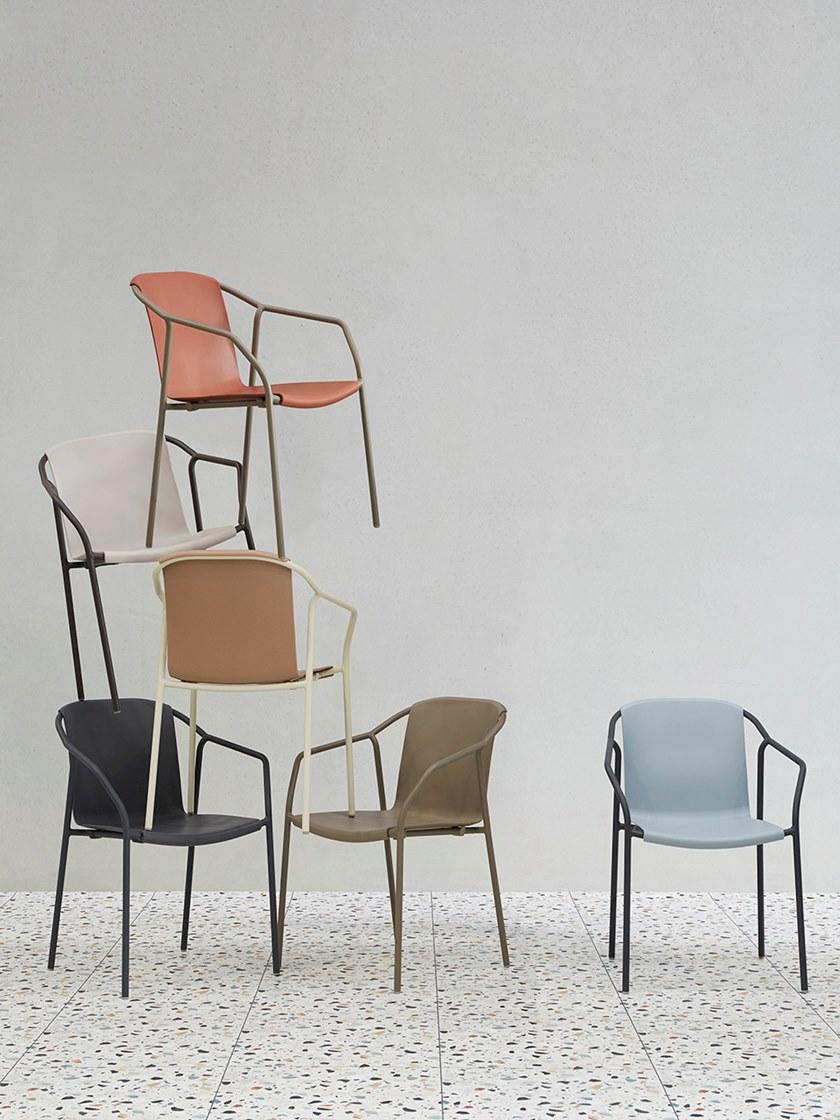 Ezpeleta Штабелируемый садовый стул из полипропилена с подлокотниками  Mn-rod01  - Вид №2