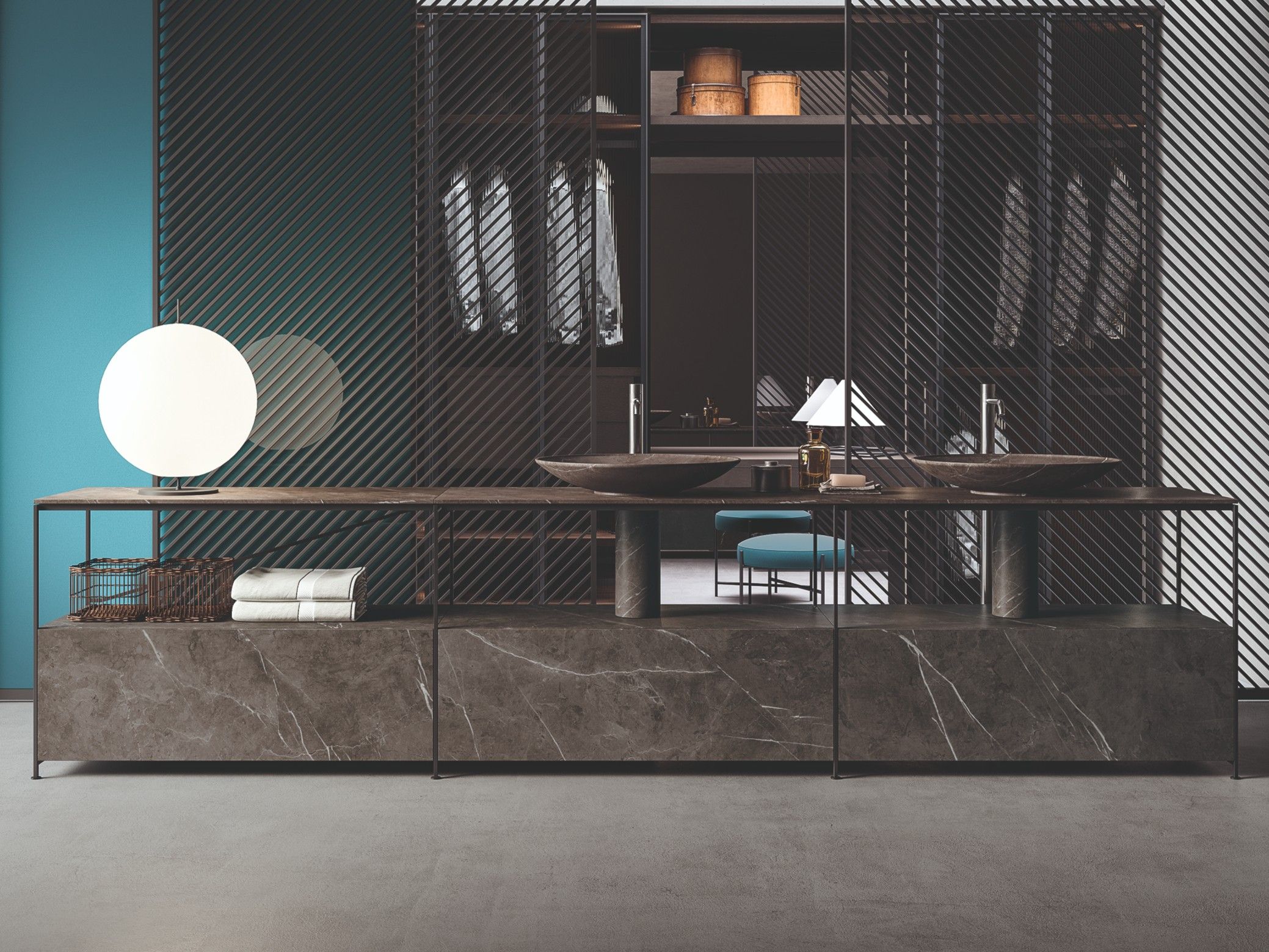 Секционная напольная раковина из нержавеющей стали Boffi R.I.G ARCH-00062864