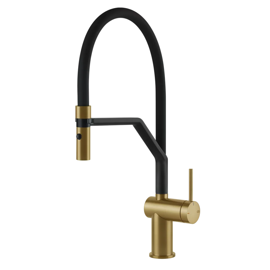 Смеситель для раковины 60429 716 Gessi Inedito PVD С ЗОЛОТОЙ ЩЕТКОЙ 60429716