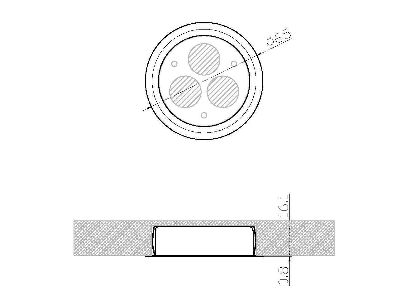 Алюминиевый утопленный круглый светодиодный прожектор Metalarredo ATRO ARCH-00032429 - Вид №2