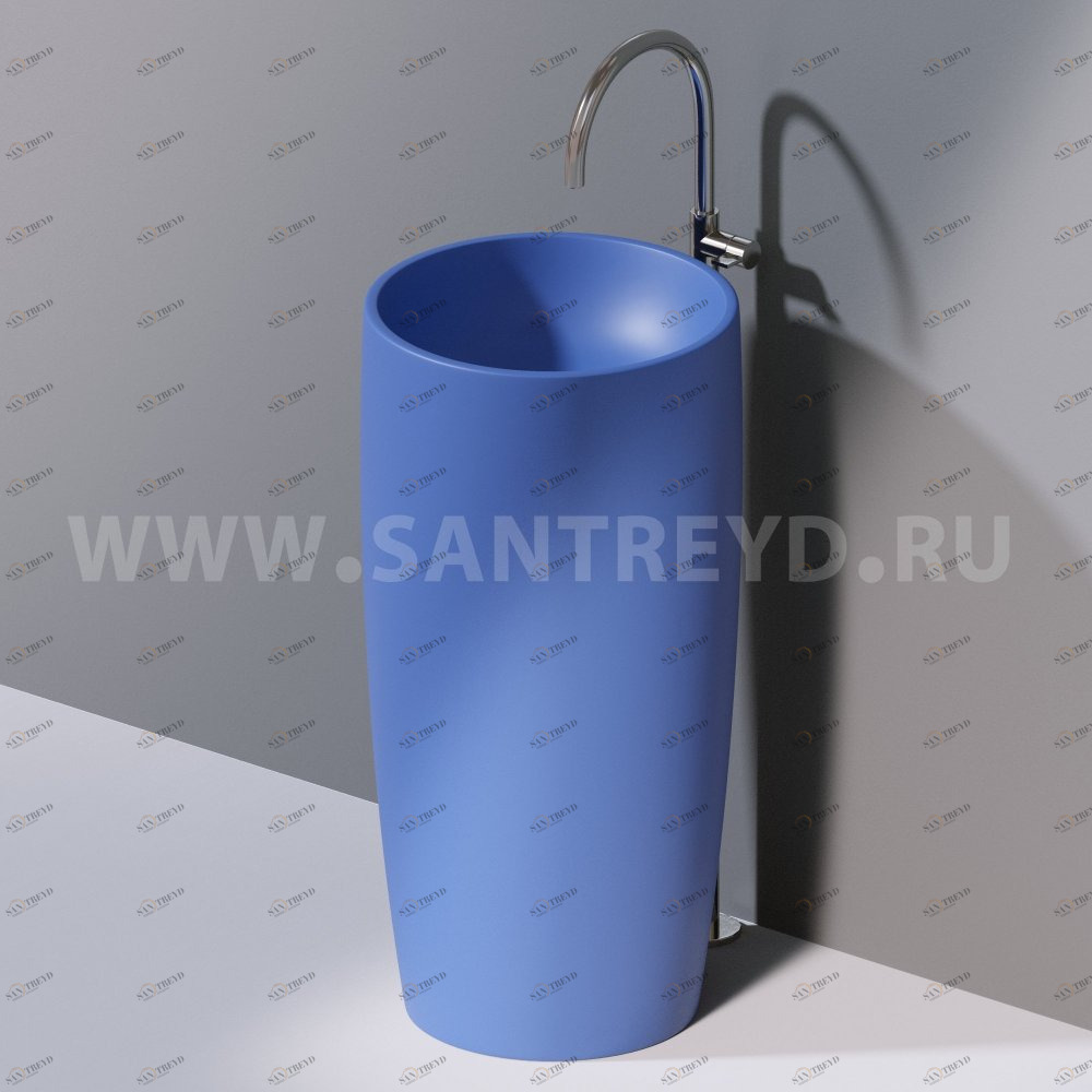 L103T0R0VT.140 Напольная раковина стоящая круглая A. e T. Italia PILLAR AeT ITALIA