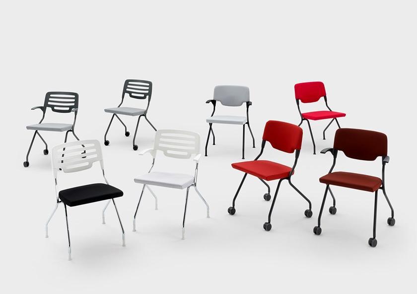 Viganò Пластиковый стул с подлокотниками с открытой спинкой Madam collettività sun-id-1474139 - Вид №1