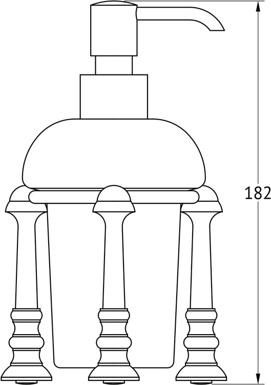 STI 329 Держатель дозатора жидкого мыла настольный 3SC STILMAR MATTE GOLD Treesseci 3SC - Вид №1
