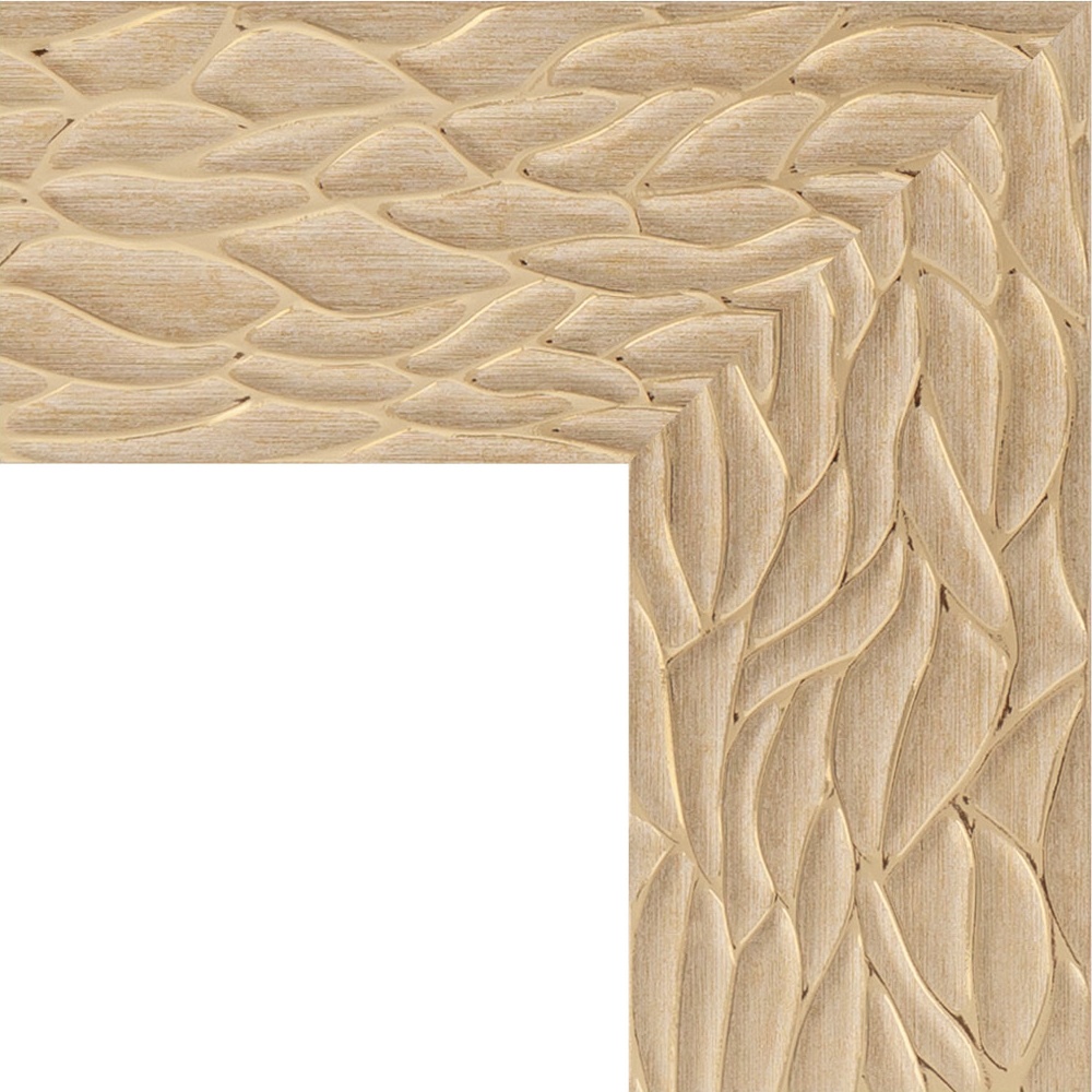 BY 6384 Зеркало напольное с гравировкой в багетной раме - золотые дюны 90 mm EVOFORM Exclusive-G floor - Вид №5