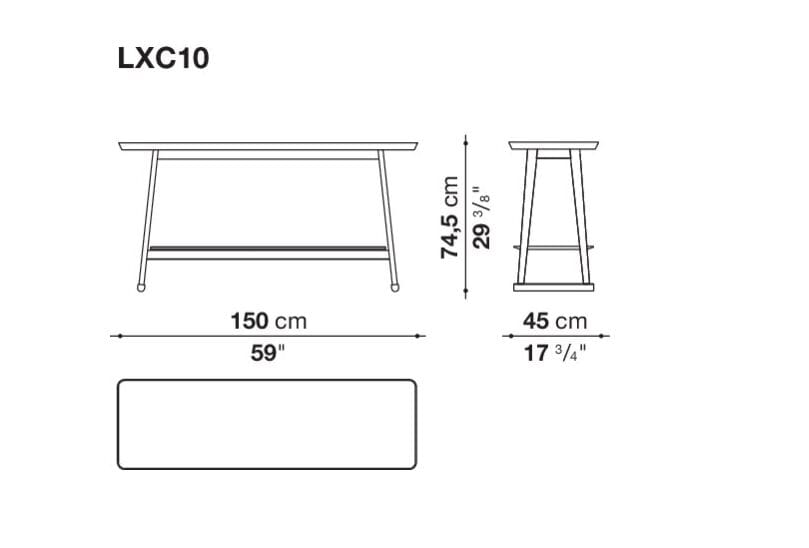 Деревянная прямоугольная консоль Maxalto Recipio ' 14 ARCH-00113944 - Вид №1