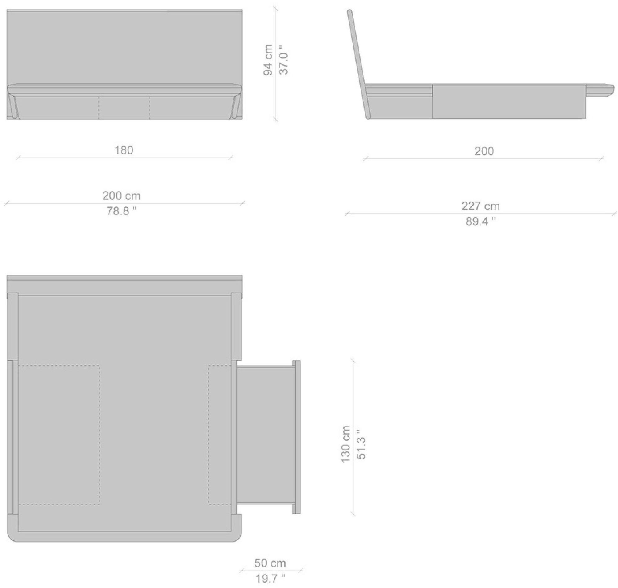 Cassina Кровать с изголовьем из ясеня  L42  - Вид №18